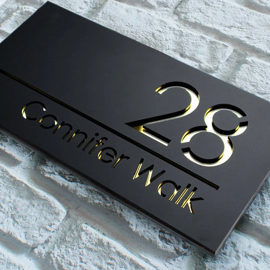 Modern Custom Acrylic House Number Sign